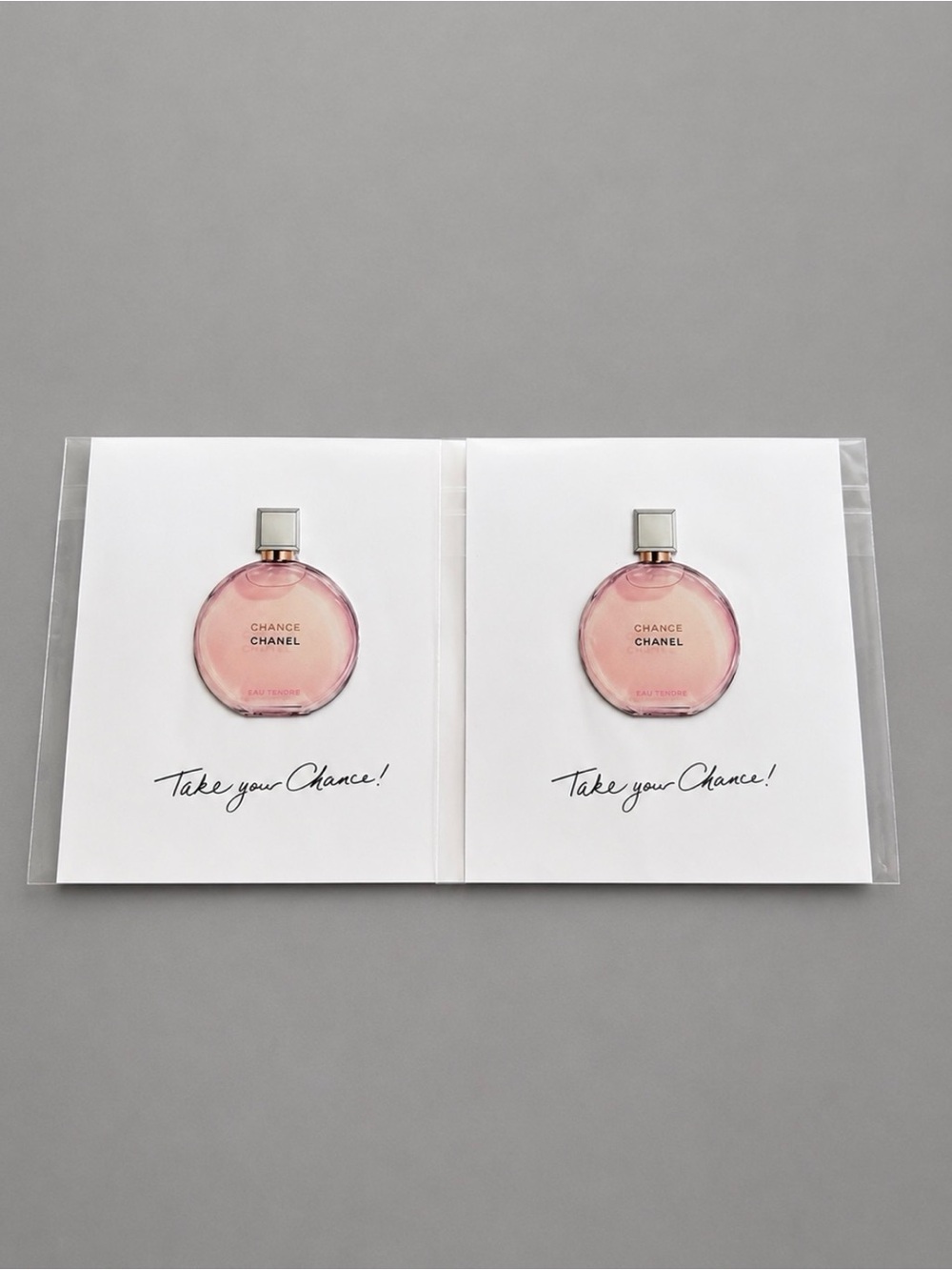 CHANEL Chance Eau Tendre VIP Gift Stickers Set of 2 Collectible Rare